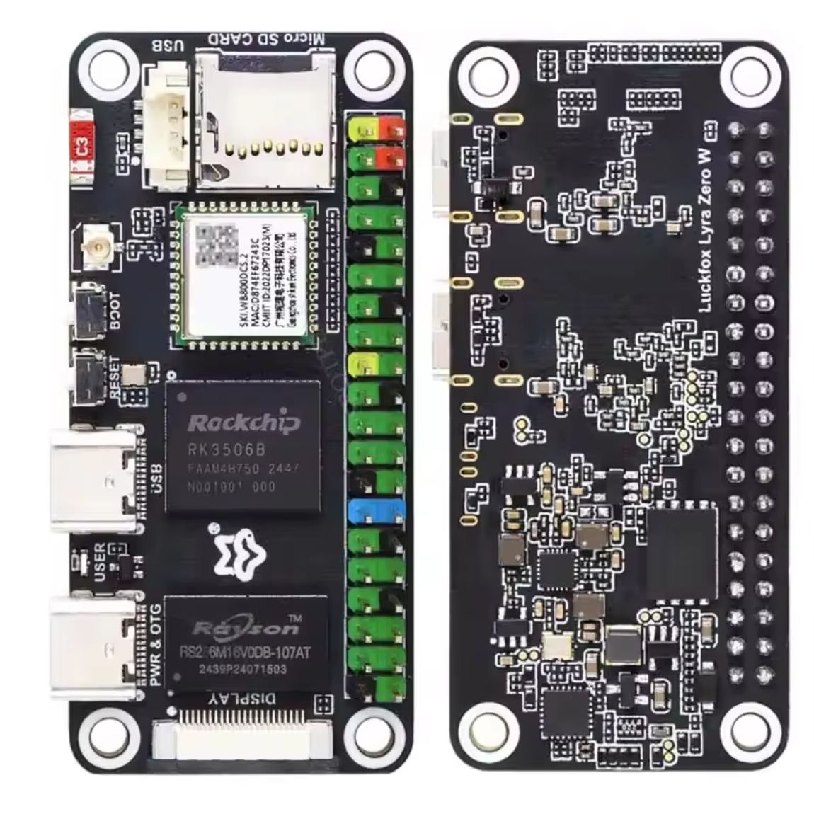 Pi Zero - لوحة Luckfox Lyra Zero W RK3506B