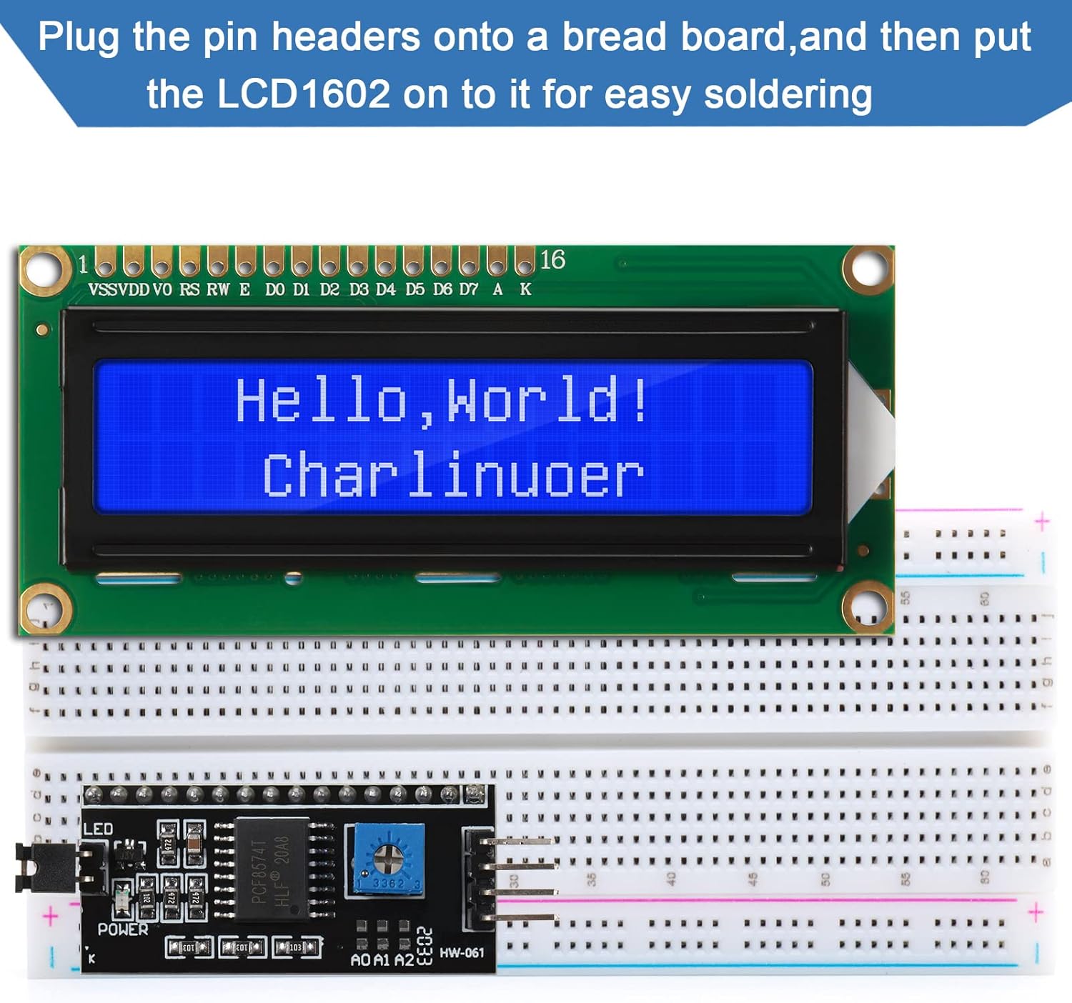 Pi Display - مجموعة واحدة من شاشة LCD 1602