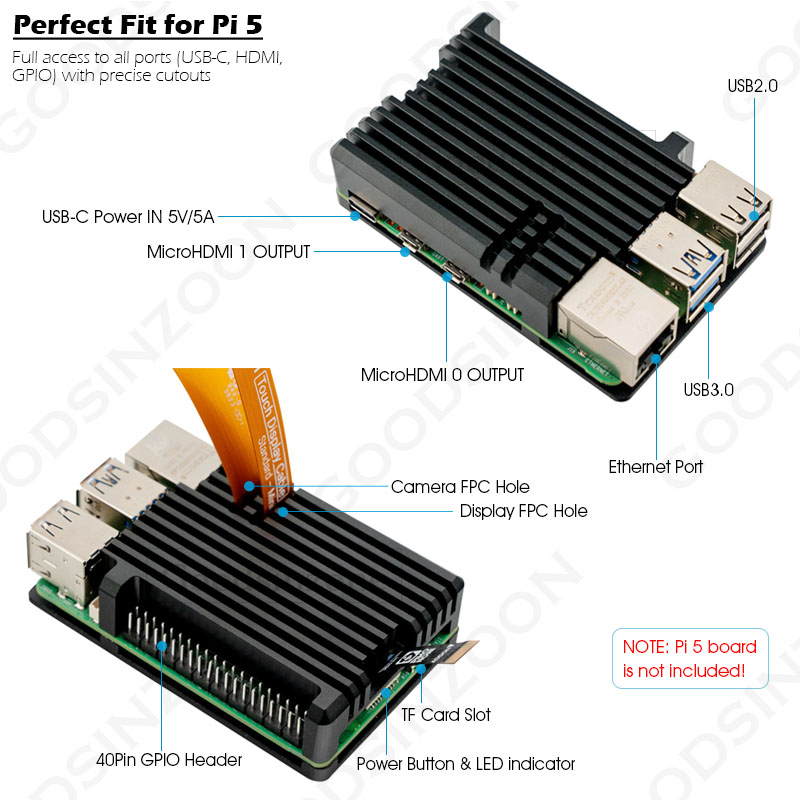 حافظة Raspberry Pi 5 من الألوم - مراجعة Pi Cooler وسعره
