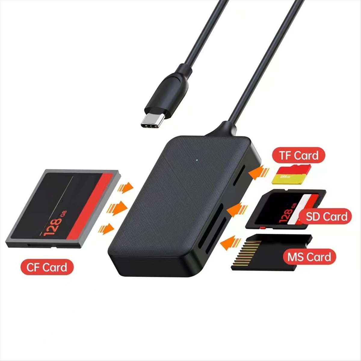 قارئ بطاقات 4 في 1 من نوع C لب - مراجعة Micro Sd Card وسعره
